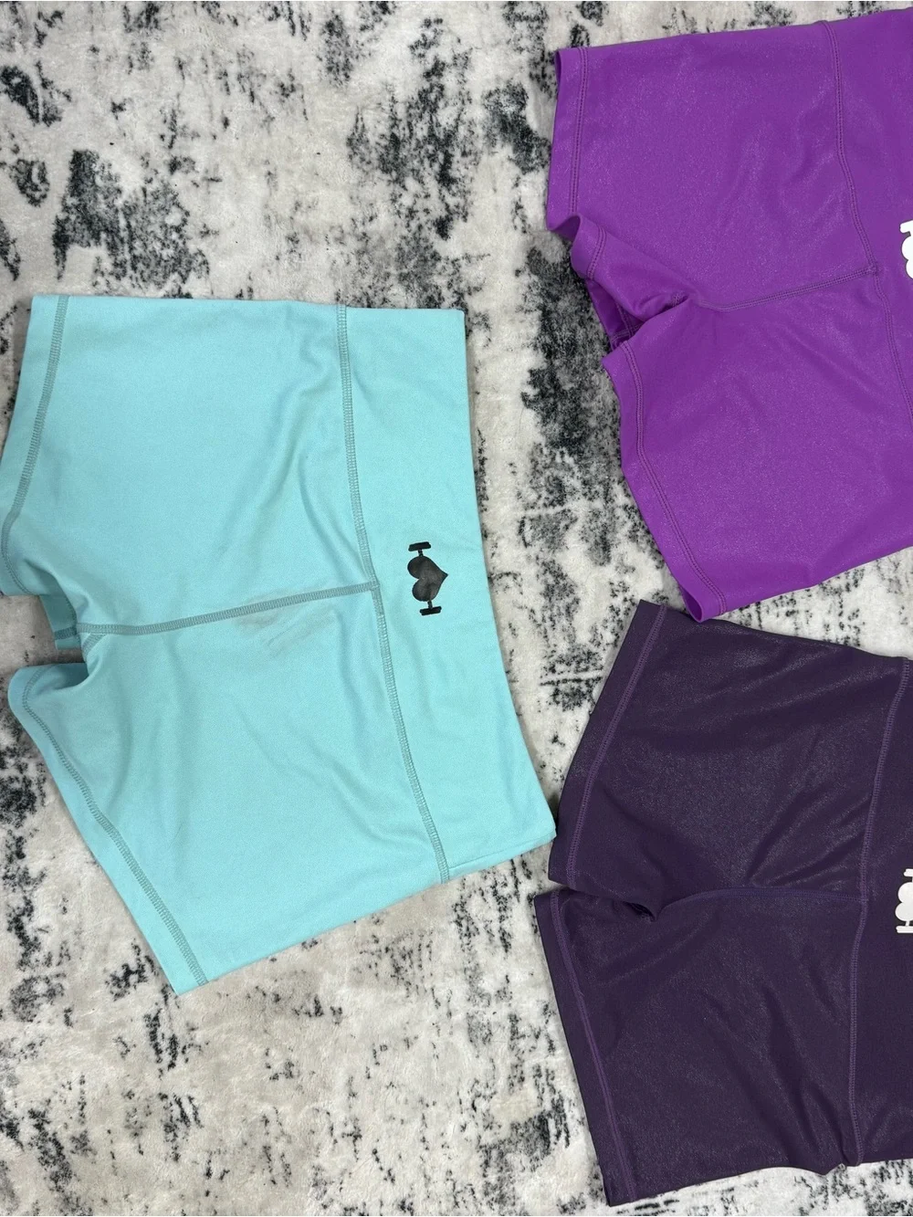 3-Pack Athletic Shorts WODBOTTOM - Aqua, Purple & Plum